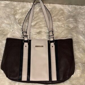 Dana Buchman Black, Brown, and Cream Tote